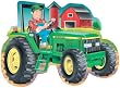 Great American Puzzle Factory John Deere Tractor Giant Shaped Floor Puzzle
