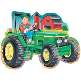 John Deere Tractor Shaped Floor Puzzle