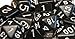 Role 4 Initiative Set of 15 Large High-Visibility Polyhedral Dice: Opaque Black with White Numbers (3d4 4d6 2d8 1d10 1d% 1d12 3d20)