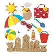 Jolees  Boutique Themed Ornate Stickers, Fun At The Beach