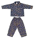 Adult Pajamas in Blue with Yellow Moons and Stars