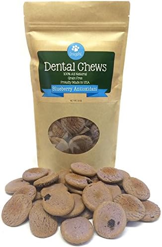 Grain Free Dog Treats (42 Oven-Baked Cookies) Healthy Human Grade Dog Biscuits - Best Puppy Training Snacks - Made in USA