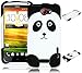 Bastex Snap On Case for HTC One X - Black & White Panda Design Hard Shell