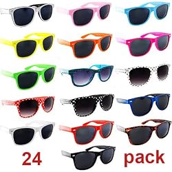 Lot of 24 Nerd Glasses Buddy Holly Wayfarer Dark Lenses