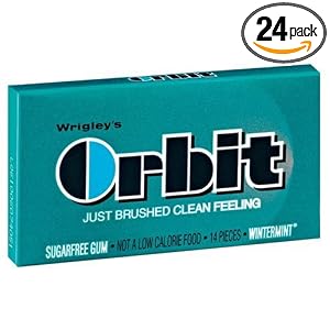 Orbit Wintermint Sugarfree Gum, 14-Piece Packs (Pack of 24) by Orbit