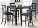 Kitchen & Housewares : 5 pc espresso finish wood counter height small dining table set