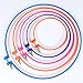 HONEYSEW Embroidery Hoops Cross Stitch Hoop Embroidery Circle Set 5PCS (RANDOM COLOR)