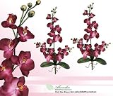 TWO 30" Phalaenopsis Orchid Artificial Silk Flower Bendable Sprays