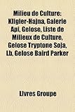 Milieu de Culture: Kligler-Hajna, Galerie API, Glose, Liste de Milieux de Culture, Glose Tryptone Soja, LB, Glose Baird Parker-