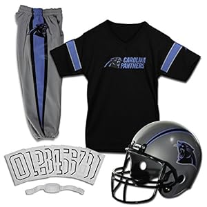 Franklin Sports NFL Carolina Panthers Deluxe Youth Uniform Set, Medium