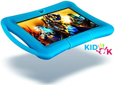 KIDOK Android 5.1 Lollipop ~ 1GB RAM ~ 7" Kid-Proof HD ~ Quad Core Kids Tablet ~ BLUETOOTH ~ 8GB ~ WiFi ~ Kids Mode App KIDOZ Pre-installed ~ Dual Camera ~ Kids Edition (Blue)
