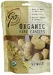 GoNaturally Organic Ginger Gluten Free Hard Candies, 3.5-Ounce Bags (Pack of 6)