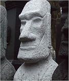 from Round Wood Trading Medium Easter Island Head, White Rock