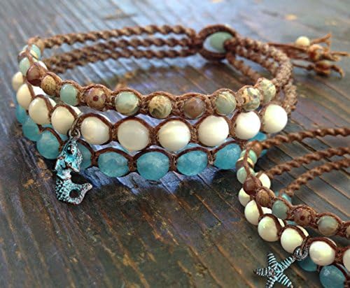 Blue Mermaid or Starfish Charm Bracelet