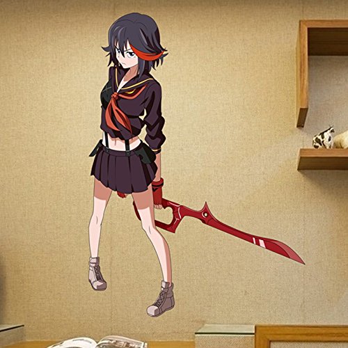 Japanese Anime Wall Sticker car sticker Kill la Kill Matoi Ryuuko Kawaii Full Color decoration PVC Wall Art Home Decor stickers