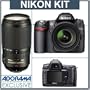 Nikon D80 Digital SLR Camera Two Lens Kit, with 18-135mm f/3.5-5.6G ED II AF-S DX Zoom & 70mm - 300mm f/4-5.6G ED AF-S DX VR (Vibration Reduction) - USA Warranty