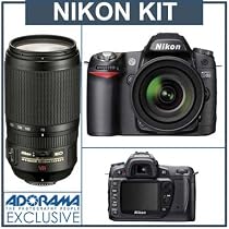 Nikon D80 Digital SLR Camera Two Lens Kit, with 18-135mm f/3.5-5.6G ED II AF-S DX Zoom & 70mm - 300mm f/4-5.6G ED AF-S DX VR (Vibration Reduction) - USA Warranty