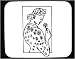 Mouse Pad with black and white, flower, turban, traditional dress, woman, Indonesia