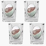 Detroit Red Wings 4 Piece Square Shot Glass Set