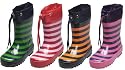 Playshoes Gummistiefel Streifen 188637, M&auml;dchen Stiefel