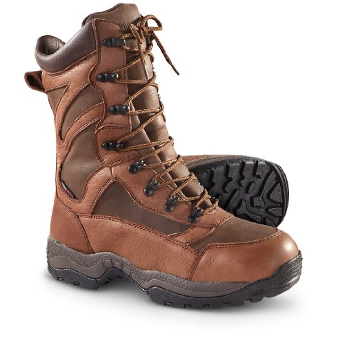 Men's Guide Gear Guide Dry Waterproof 2000 gram Thinsulate Ultra Insulation Sentry II Boots Brown, BROWN, 13