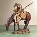 Native American Indian WARRIOR & Horse Statue Sculpture