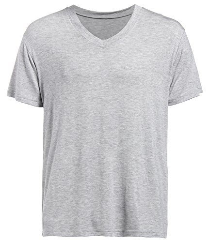 Latuza Men's V-neck Bamboo Elastic T-Shirt