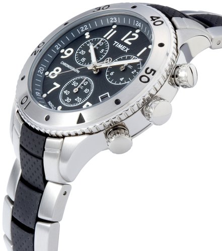 Cover image : [タイメックス]TIMEX 腕時計 Tシリーズ シティスポーツ ブラック文字盤 ステンレスラバーコンビブレス T2M706 メンズ [正規輸入品]