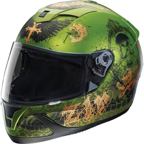 Z1R Jackal Full-Face Motorcycle Helmet Pandora Green XL - 0101-5402