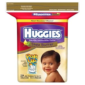 Huggies Baby Wipes with Shea Butter, Fresh Scent, 224 wipes