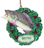 Great Catch! Field & Stream Bass in Wreath Fishing Christmas Ornament #FS0120