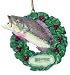 Great Catch! Field & Stream Bass in Wreath Fishing Christmas Ornament #FS0120
