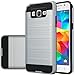 GW Cases Compatible for Samsung Galaxy On5 [Shock Absorption/Impact Resistant] Hybrid Dual Layer Armor Defender Protective Case Cover for Galaxy On5 (Brush Silver)