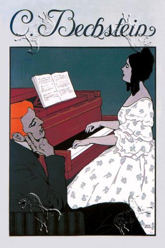 Art Poster, C. Bechstein - Music Lesson - 18.75 x 27.5
