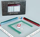 Miniature Magnetic Travel Mah Jongg Set On Faux Alligator Case - Mah-Jong Travel Sets