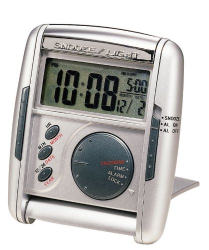 Seiko Silver Get Up & GlowÃ‚Â® Travel Alarm Clock