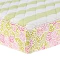 Abigail Changing Pad Cover - Pink/ Green