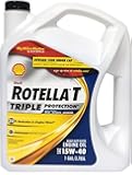 Shell Rotella 550019913-3PK T Triple Protection 15W-40 Heavy Duty Diesel Engine Oil - 1 Gallon (Pack of 3)