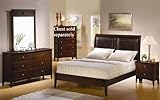4pc California King Size Platform Bedroom Set in Walnut Finish