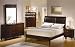 4pc King Size Platform Bedroom Set in Walnut Finish
