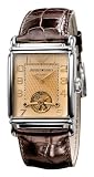 Image of Emporio Armani Meccanico Open Heart Brown Leather Strap Watch