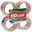 Duck Brand HD Clear Heavy Duty Packaging Tape, 1.88 Inches x 54.6 Yards, 4 Rolls Per Pack, Clear (737955)