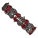 Black-plated Red Aurora Borealis Crystal Beaded