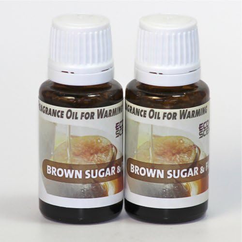 2-Pack. Brown Sugar &amp; Fig Fragrance Oil for Warming from EcoScents (15 mL). Highly concentrated for intense fragrance, ready to use - no wax or water carrier needed.