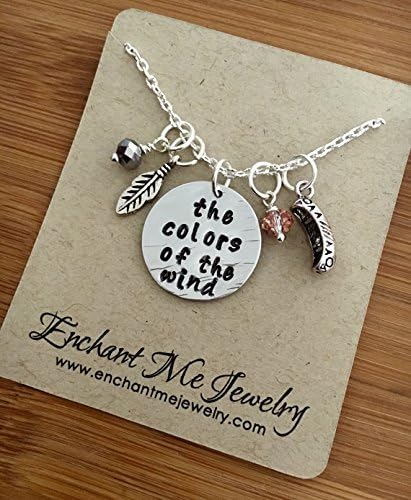 The Colors of the Wind necklace/Pocahontas inspired Colors of the Wind necklace/Pocahontas/feather necklace/Colors of the Wind/canoe necklace