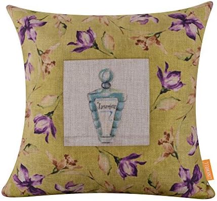 Sweety Heart Women Fashion Flower Perfume Luxury Burlap Cushion Covers Pillow Case