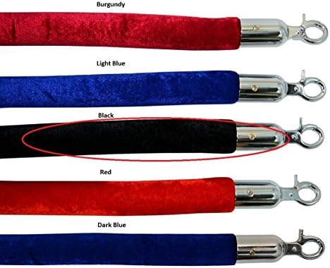 BLK Velour Decorative Rope in Mirror Finished with 96" L