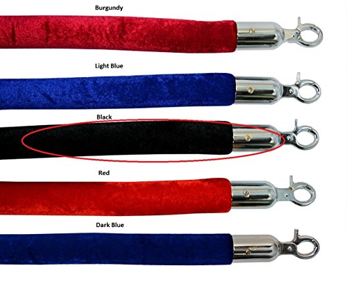 BLK Velour Decorative Rope in Mirror Finished with 96" L