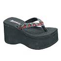 FUNN-17 3 1/2" Skulls Print Blk Pu Sanda