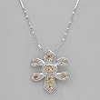 Necklace With 1.30ctw Genuine Citrines in 925 Sterling silver. Total item weight 6.5g Length 16in